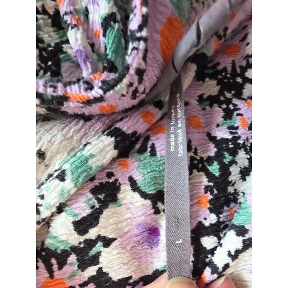 Anthropologie Floral Button-Front Sleeveless Top With Ruffle Collar L - Picture 5 of 8